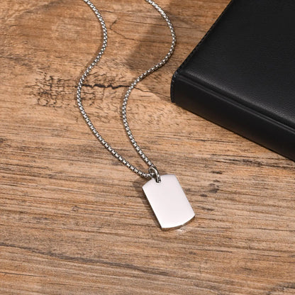 Metal Geometric Stainless Dogtags Pendant Party