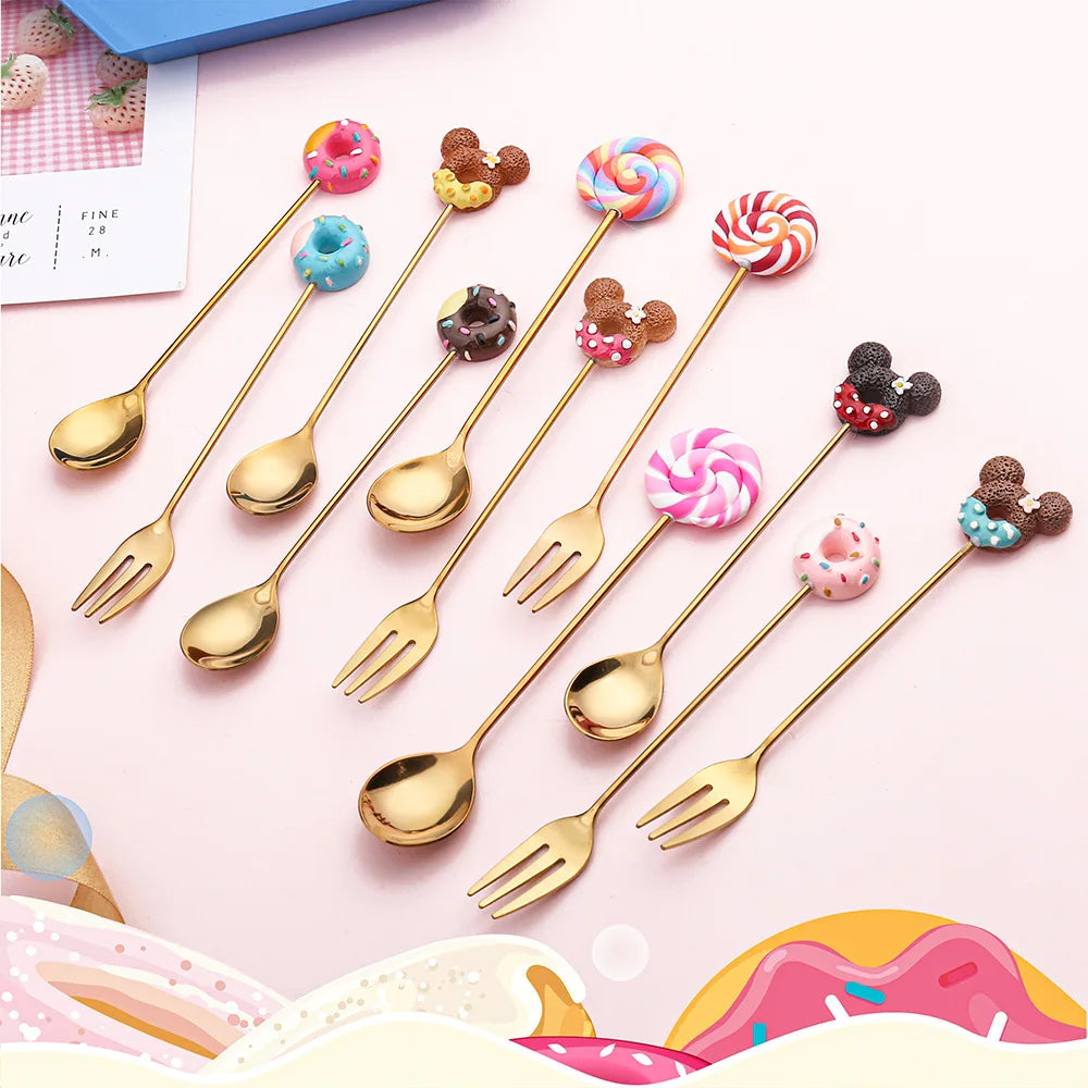 Metal Korean Style Creative Fork