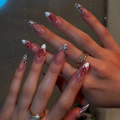 24Pcs French Ballerina Nail Tips