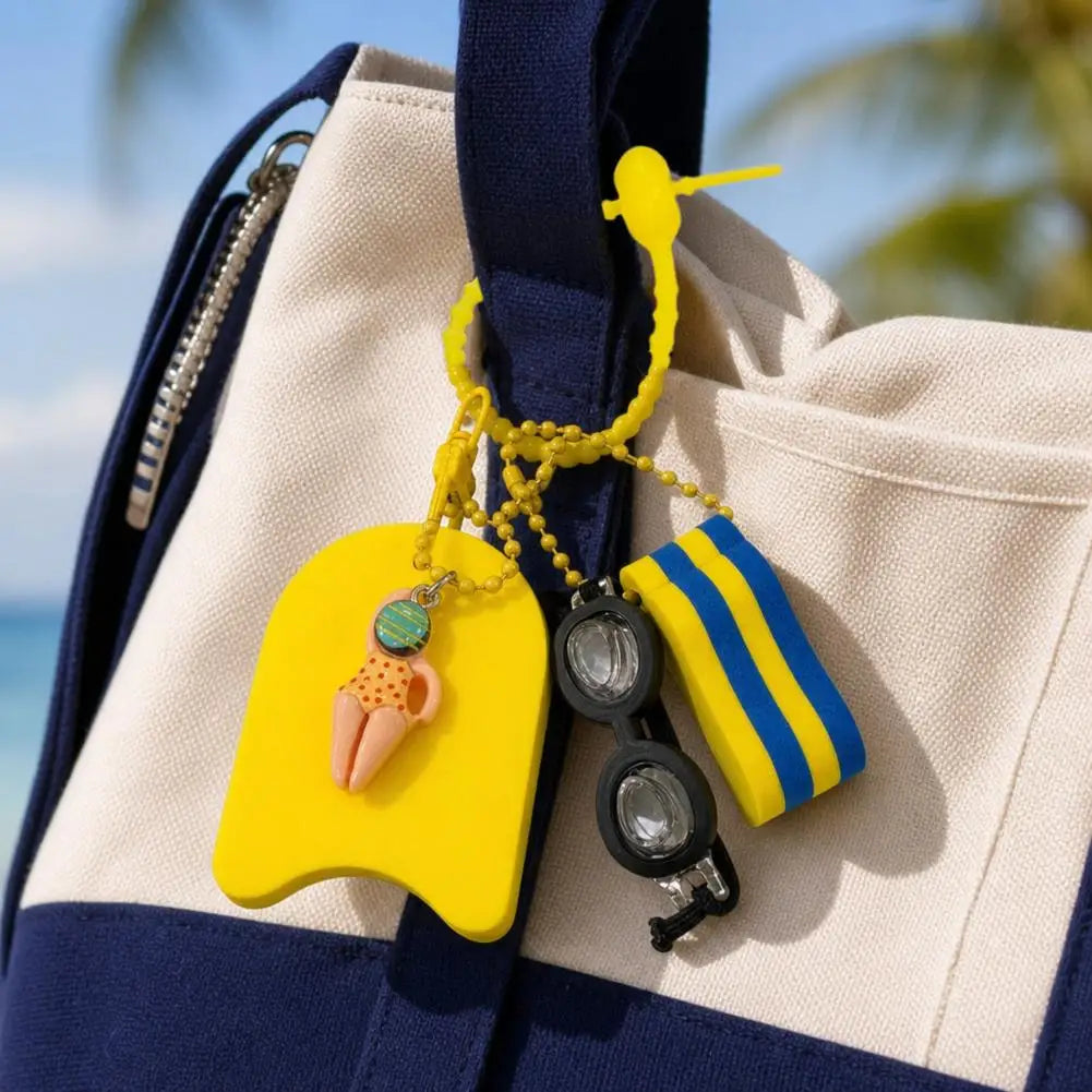Cartoon Swimming Keychain Summer Pool