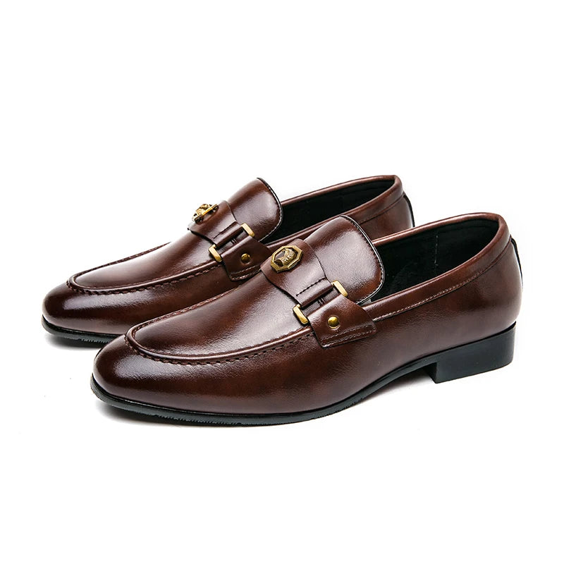 Black Round Toe Loafers