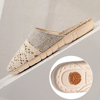 Linen Comfort Slides