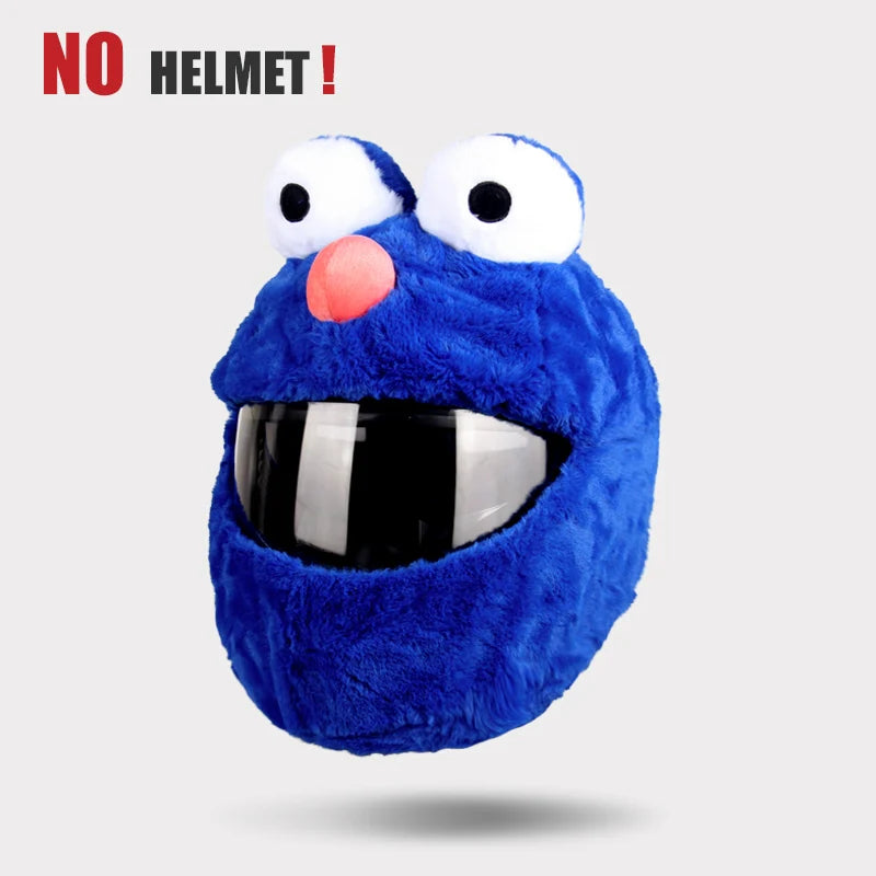 Plush Cartoon Full-Face Helmet Cover