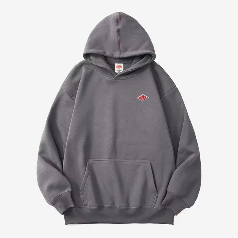 Plush Embroidered Hooded Sweatshirt