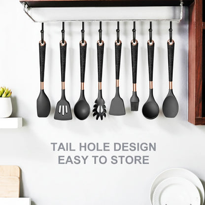 Silicone Khaki Utensils Set For Kitchen