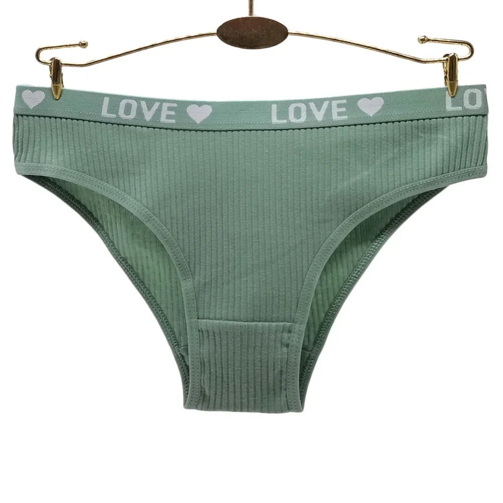 Ribbed Cotton Love Panty Set