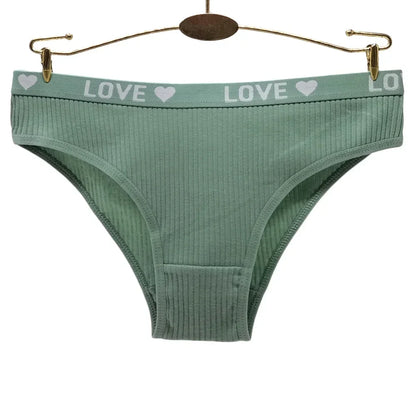 Ribbed Cotton Love Panty Set