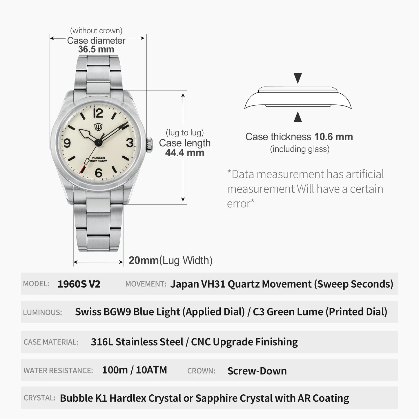 Watchdives Vintage Cream Watch