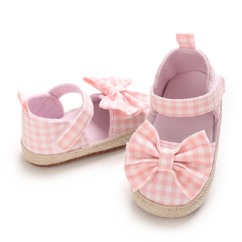 Lattice Bow Baby Shoes