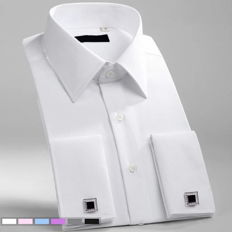 Formal Stand Collar Dress Shirt