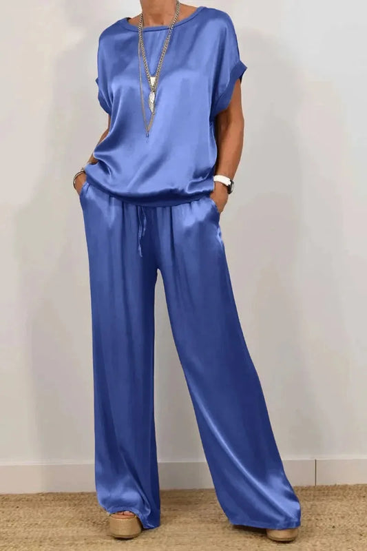 Women’s Satin Two Piece Set