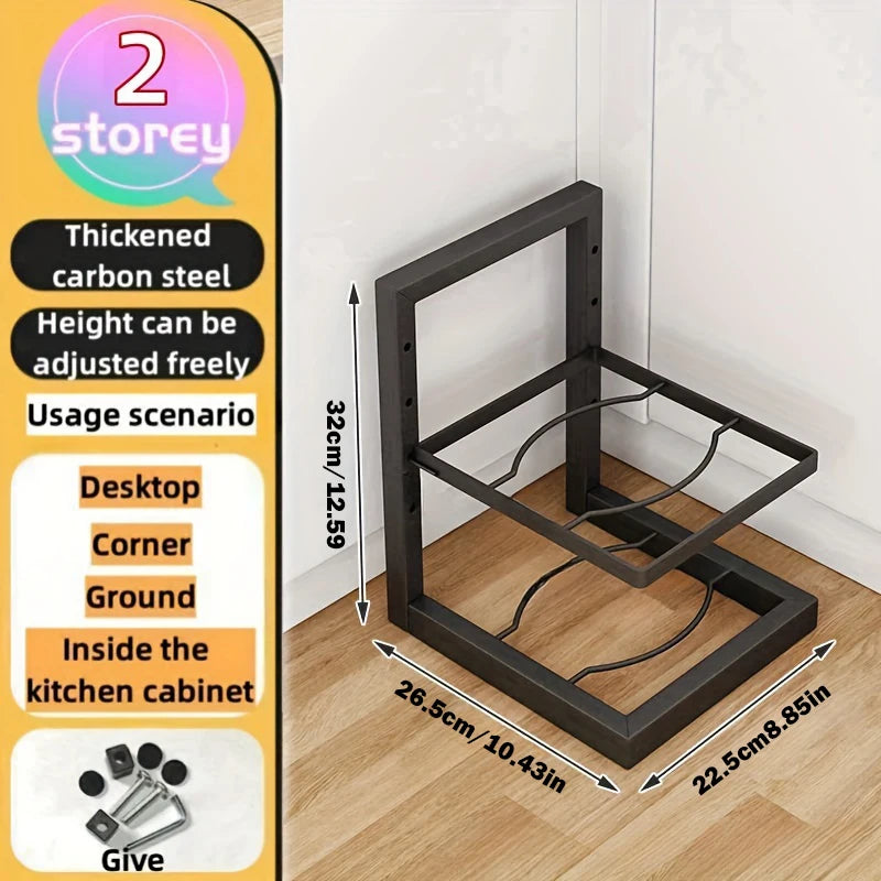 Steel Reusable Organzier Kitchen Adjustable