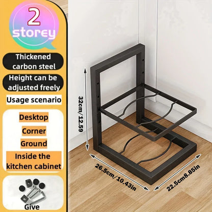 Steel Reusable Organzier Kitchen Adjustable