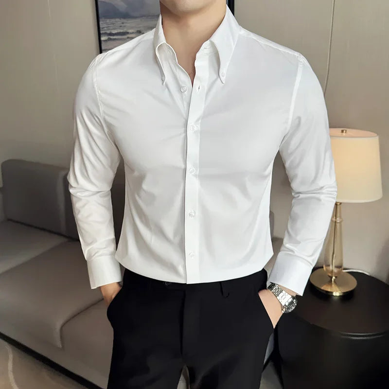 Slim Fit Casual Dress Shirt