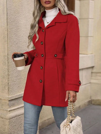 Mid-Length Tweed Coat