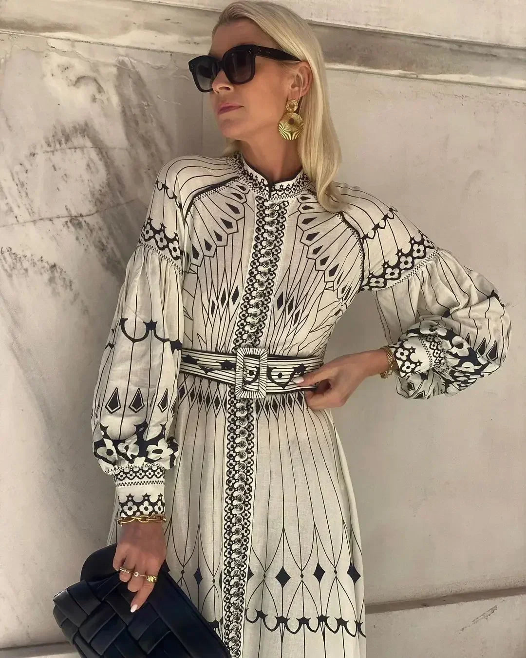 Geometric Knee Dress