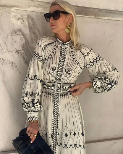 Geometric Knee Dress