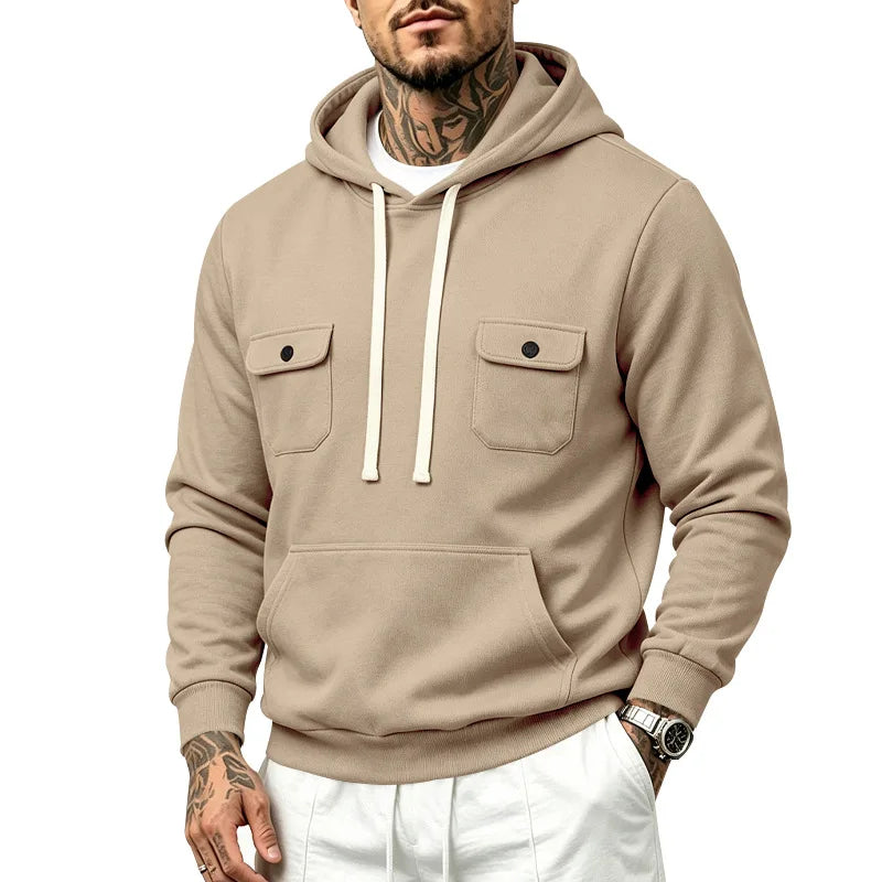 Drawstring Pullover Fleece Hoodie