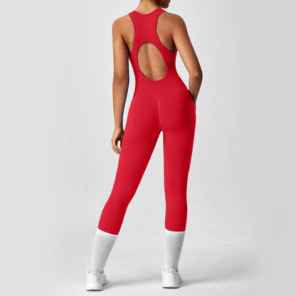 Seamless V-Back Yoga Bodysuit