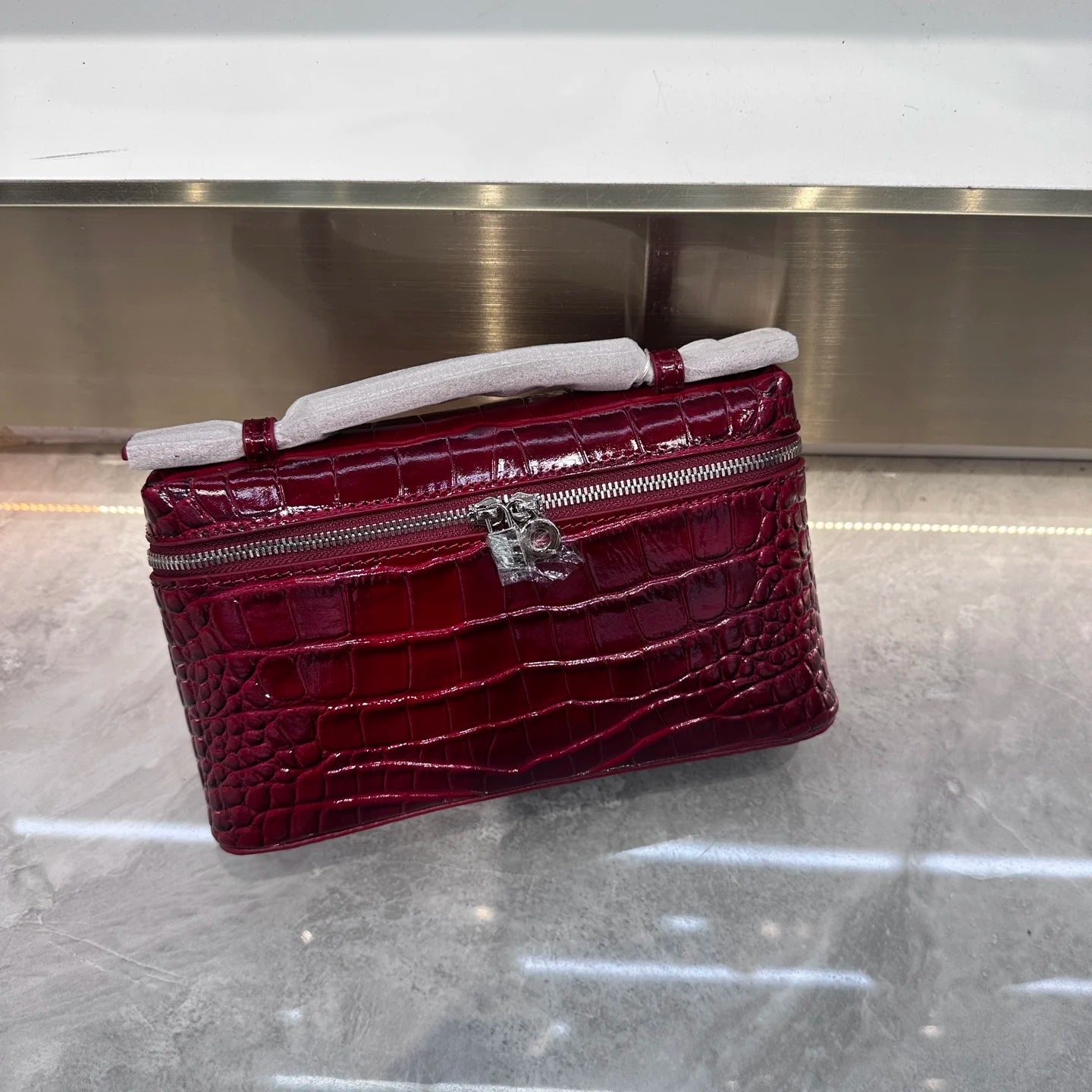 Crocodile Embossed Mini Clutch