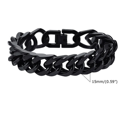 Double Curb Chain Bracelet