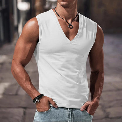 Solid V-Neck Tank