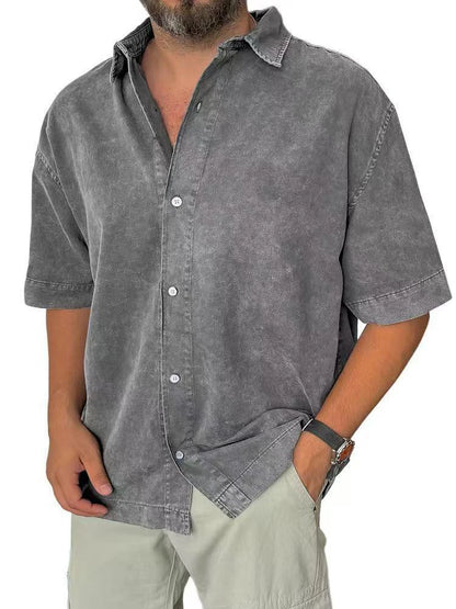Solid Linen Casual Shirt