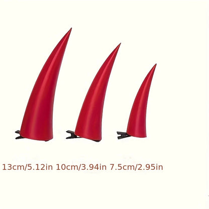 Red Devil Horn Hair Clip
