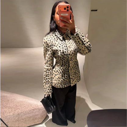 Spotted Faux Fur Jacket