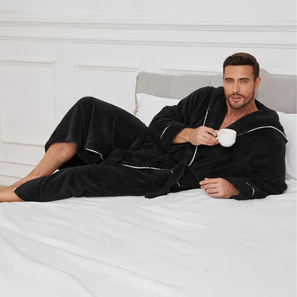Flannel Open-Weave Sleepwear Robe