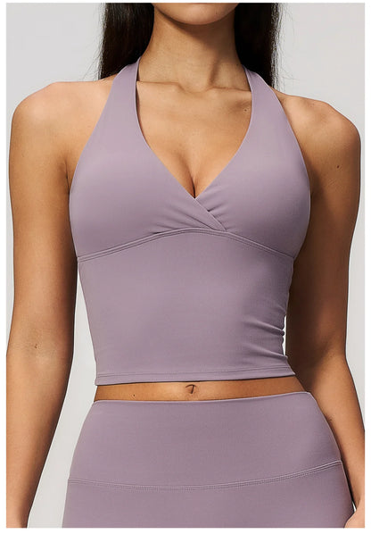 Hanging Neck Yoga Tops Sports