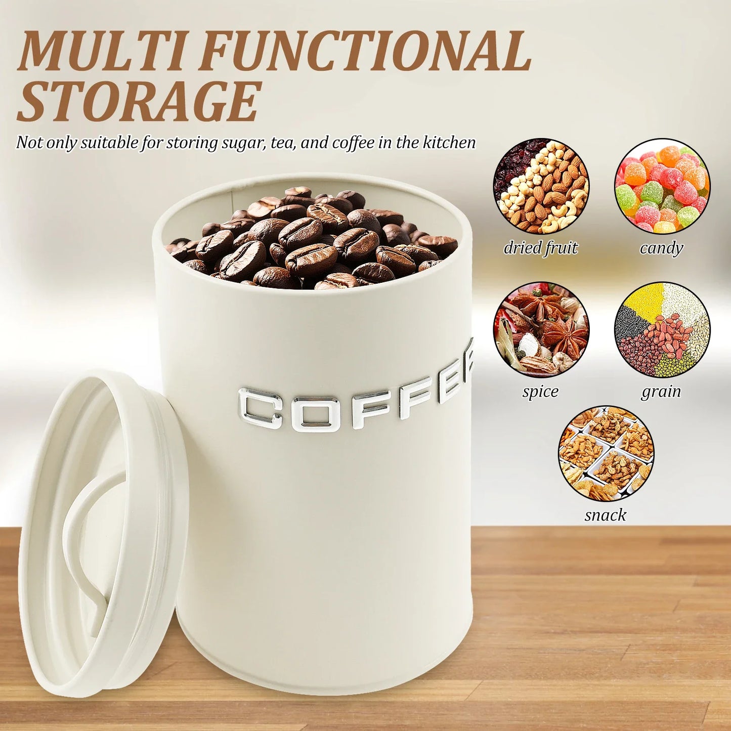 Metal Modern Style Storage Jar