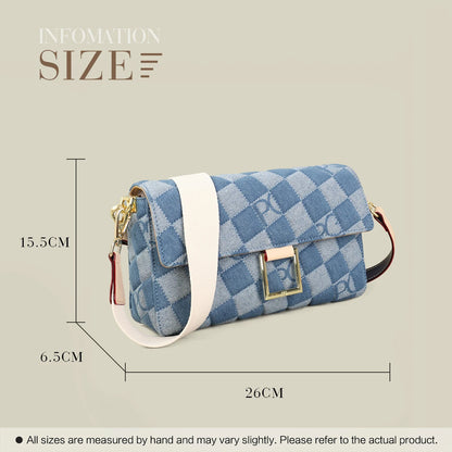 Cotton Letter Print Satchel