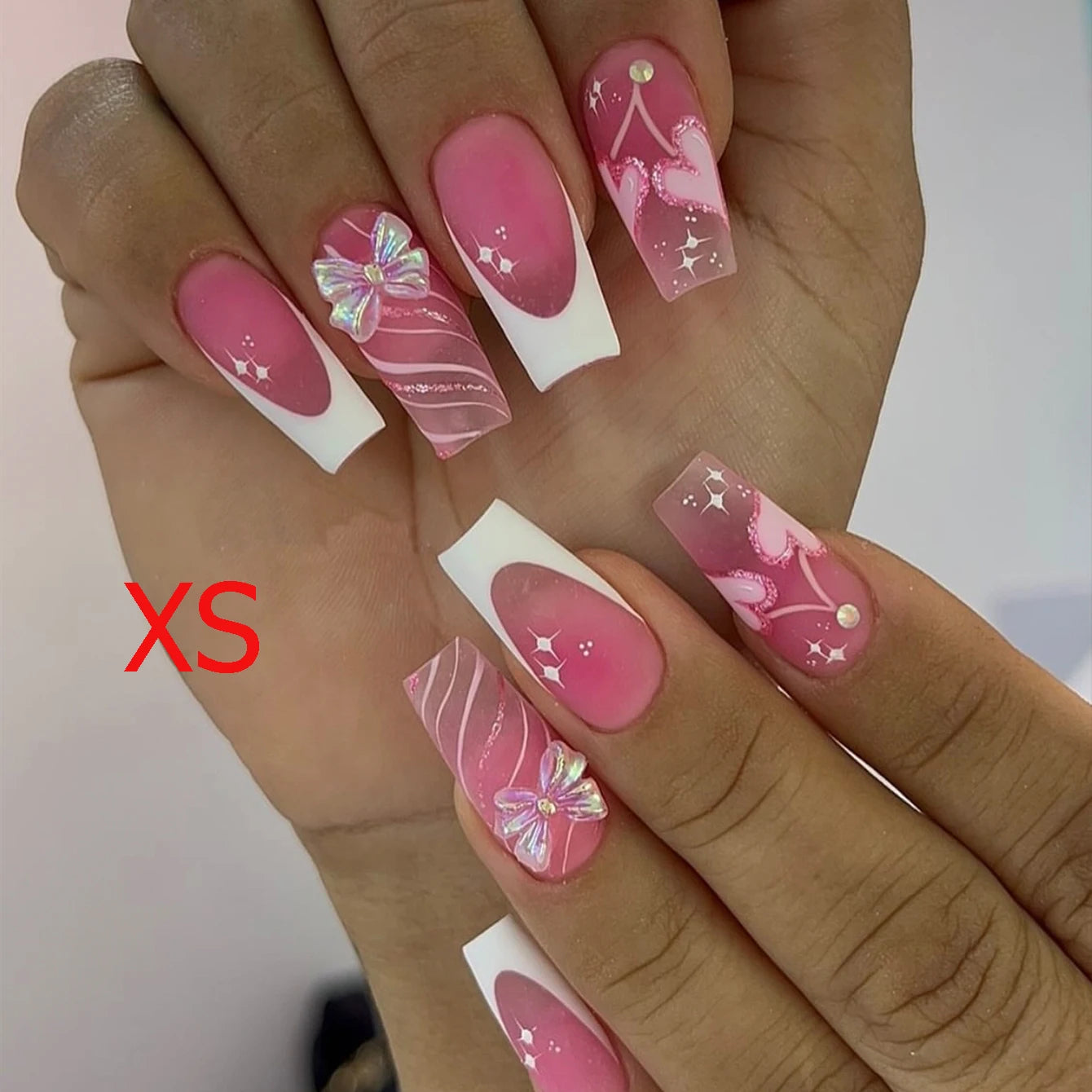 Butterfly Bow Press-On Nails