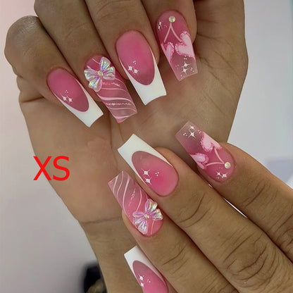 Butterfly Bow Press-On Nails