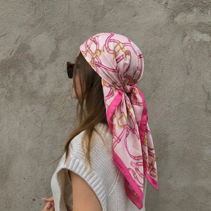 Silk Shawl Square Print Scarf