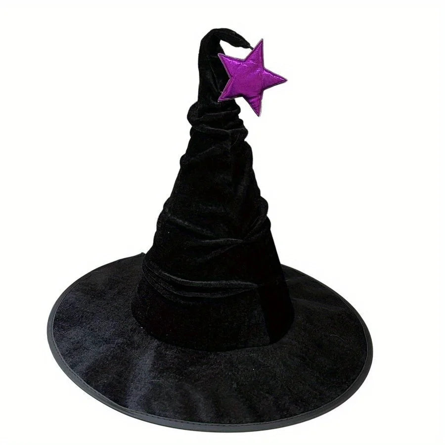 Crumpled Velvet Witch Hat