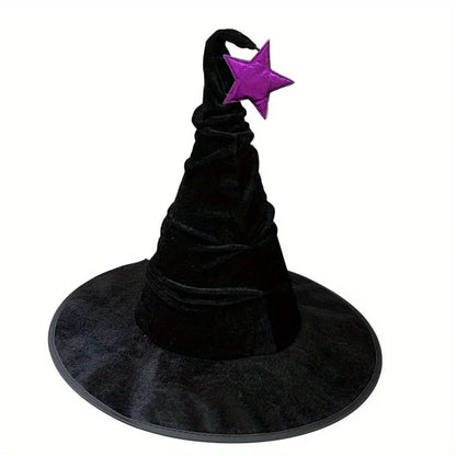 Crumpled Velvet Witch Hat