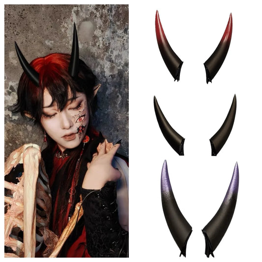 Gradient Devil Horns Hair Clip