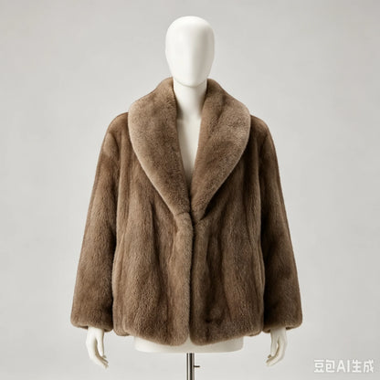 Faux Mink Short Coat
