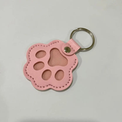Dog Hair Collector Keychain Leather
