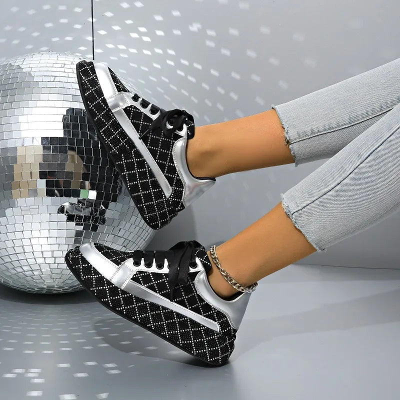 Rhinestone Platform Sneakers