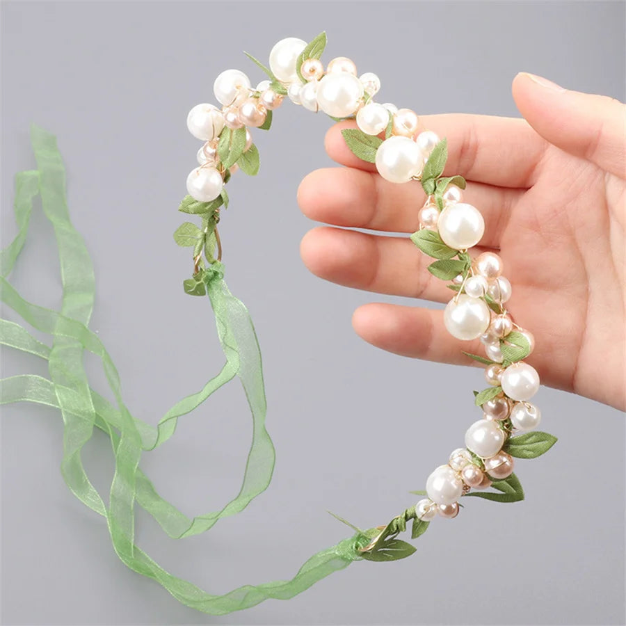 Pearl Ribbon Headband