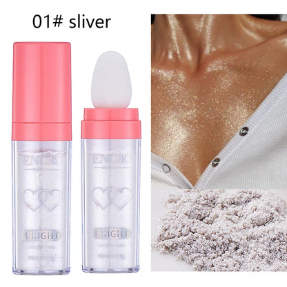 Body Glitter Highlighter Powder Puff