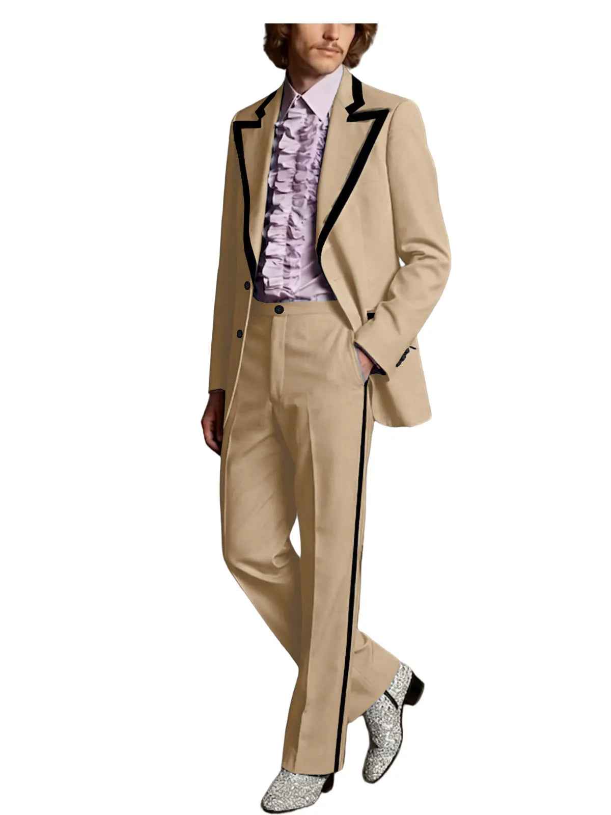 Tuxedo Black Trim Slim Suit