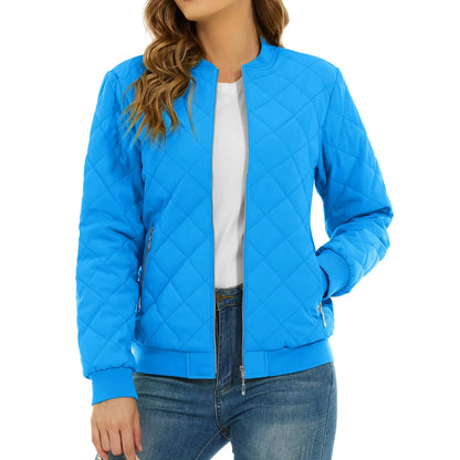 Diamond Quilted Bomber Jacket