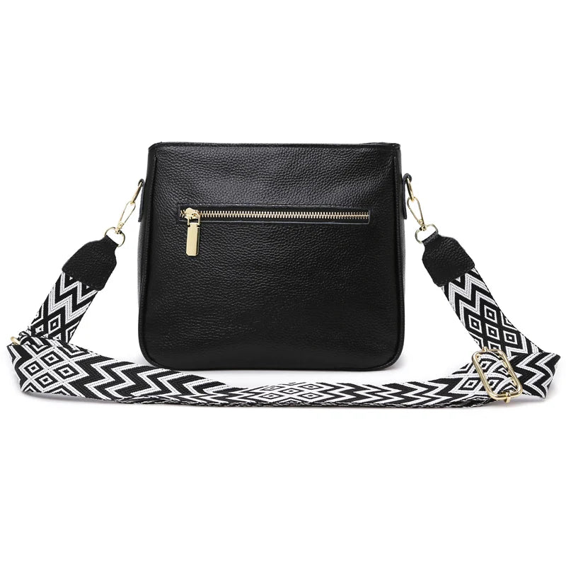 Cowhide Leather Messenger Tote
