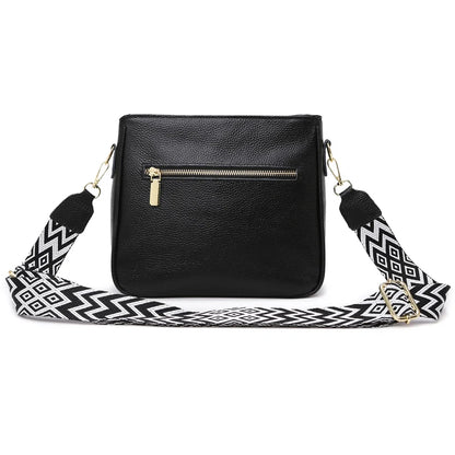 Cowhide Leather Messenger Tote