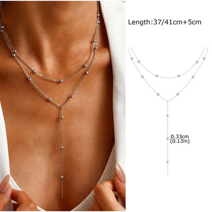 Gold Lariat Y-Shape Necklace