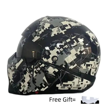 Half-Open Retro Locomotive-Style Helmet
